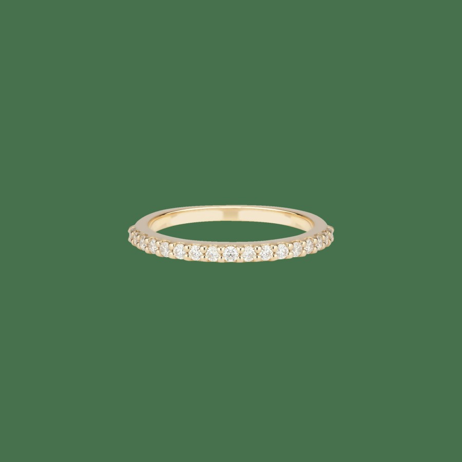 Shop YCL Jewels Custom Rings | Pave Moissanite Ring Band | 14K Solid Gold