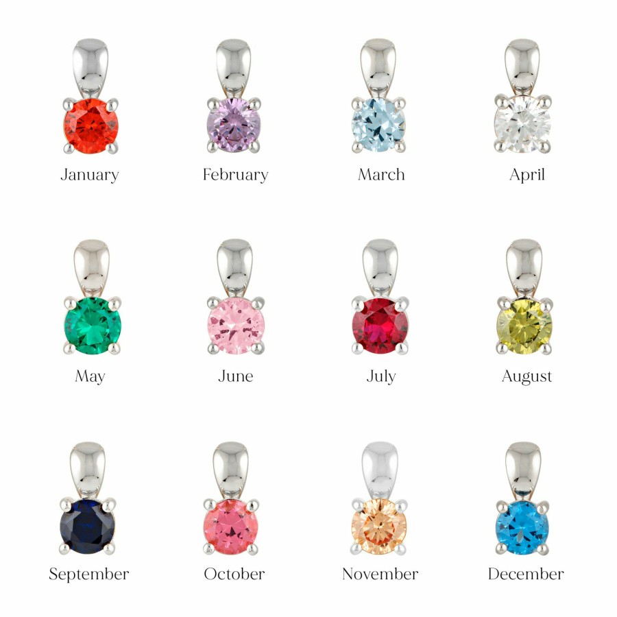 Shop YCL Jewels Star Sign & Birthstone Pendants | Birthstone Pendant - Sterling Silver