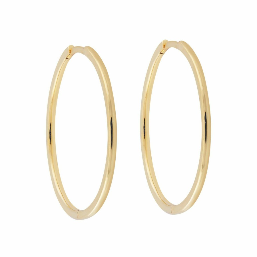 Shop YCL Jewels Everyday Hoops | 30Mm Sleeper Hoops | 9K Solid Gold