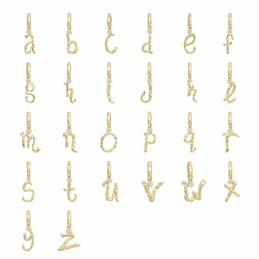 Shop YCL Jewels Letter Pendants | Textural Letter Pendant