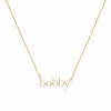 Necklaces YCL Jewels Name Plate Necklaces | Serif Nameplate Necklace | 9K Solid Gold