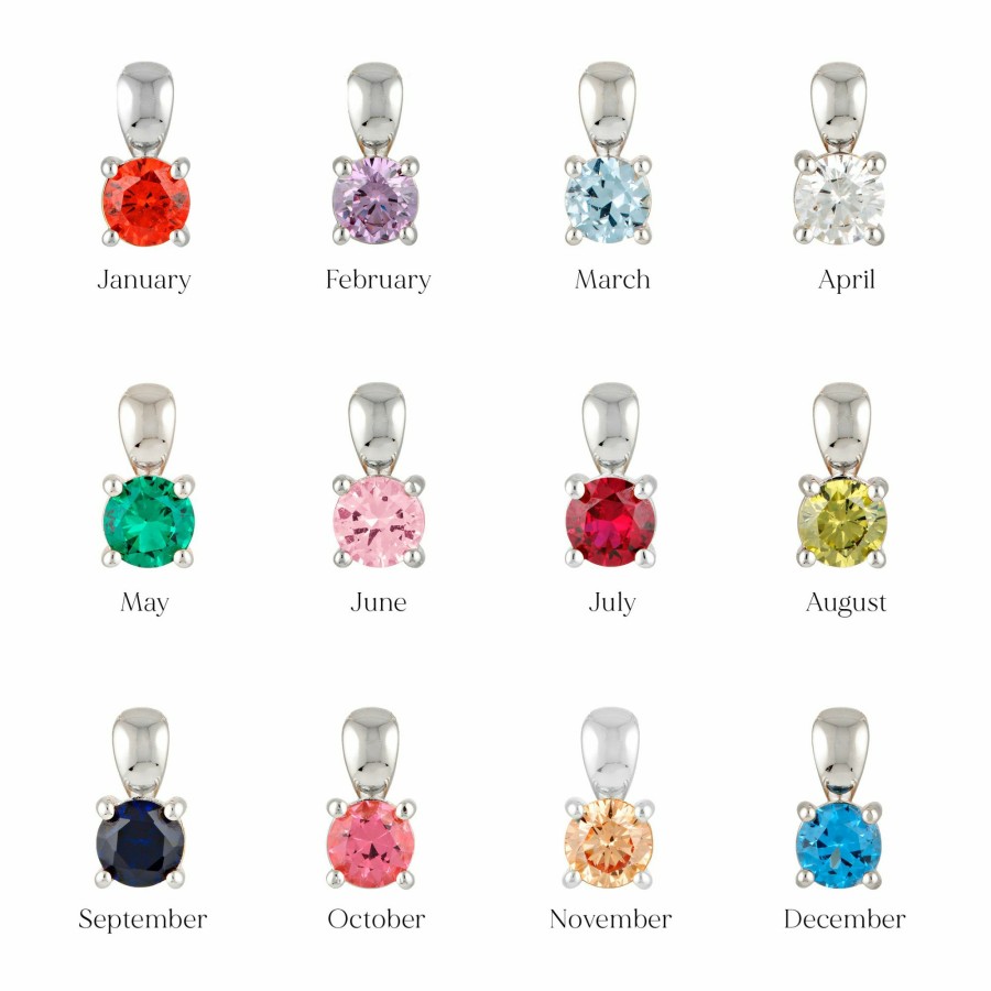 Necklaces YCL Jewels | Birthstone Pendant - Sterling Silver