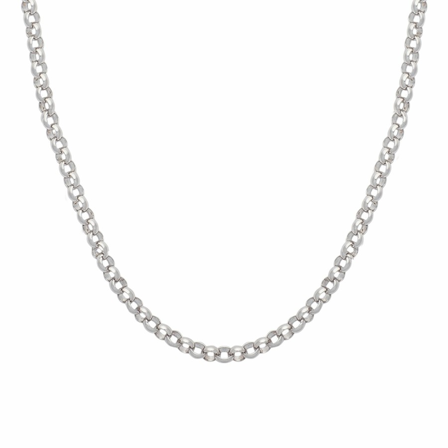 Necklaces YCL Jewels Chokers | 4Mm Belcher Chain Necklace - Sterling Silver