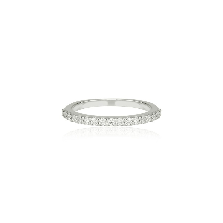 Shop YCL Jewels Custom Rings | Pave Moissanite Ring Band | Platinum