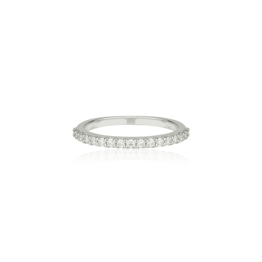 Shop YCL Jewels Wedding Rings | Pave Moissanite Ring Band | Platinum