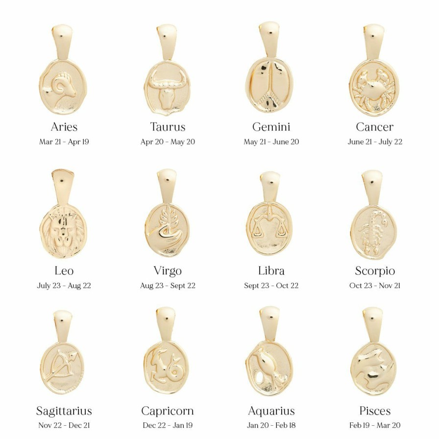 Shop YCL Jewels Star Sign & Birthstone Pendants | Small Zodiac Ii Pendant