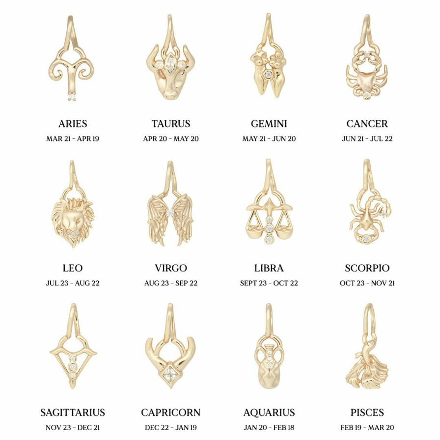 Shop YCL Jewels Star Sign & Birthstone Pendants | Horoscope Pendant