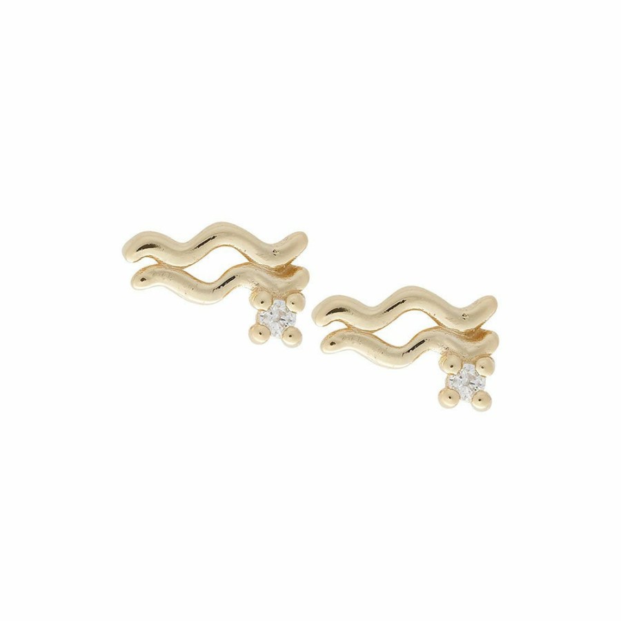 Shop YCL Jewels Studs | Aquarius Symbol Studs