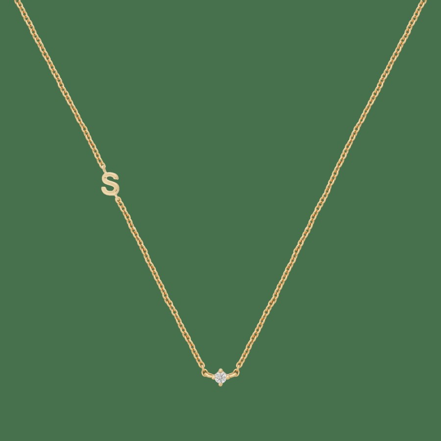 Necklaces YCL Jewels | Petite Initial Necklace