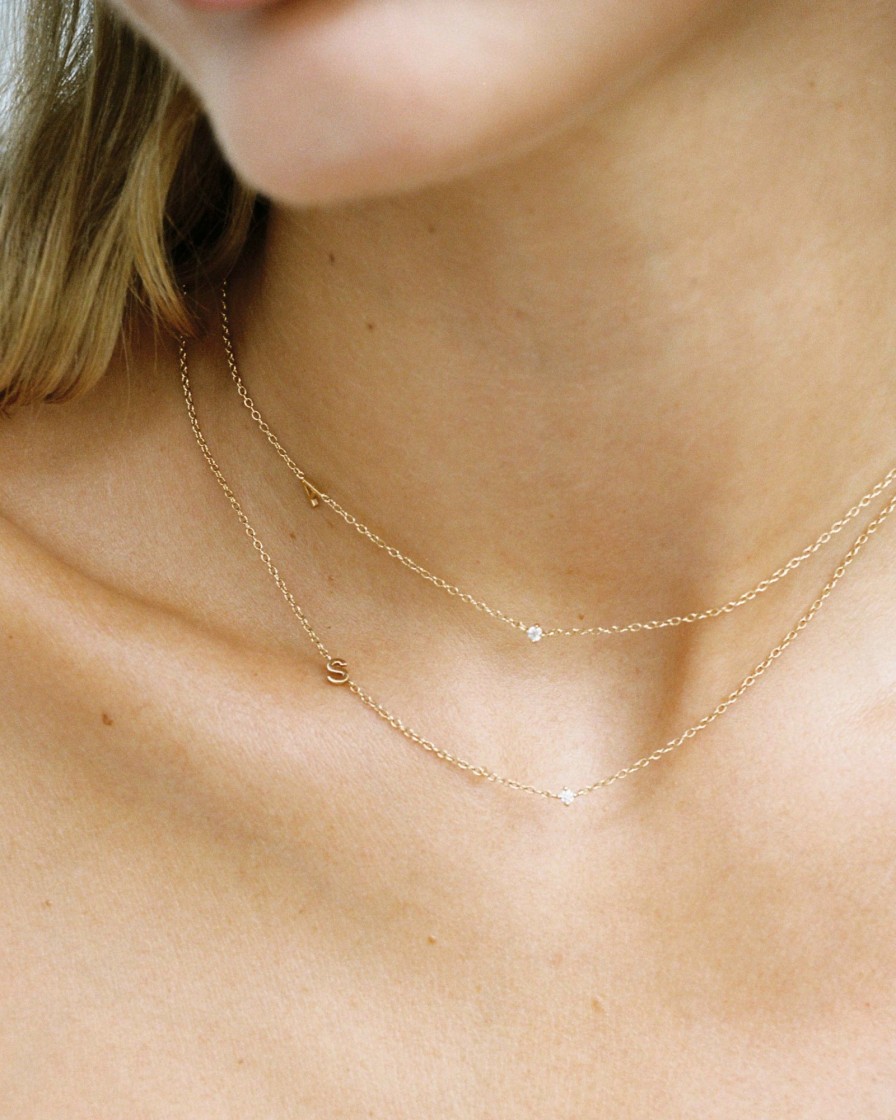 Necklaces YCL Jewels | Petite Initial Necklace