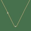 Necklaces YCL Jewels Chokers | Petite Initial Necklace | 9K Solid Gold