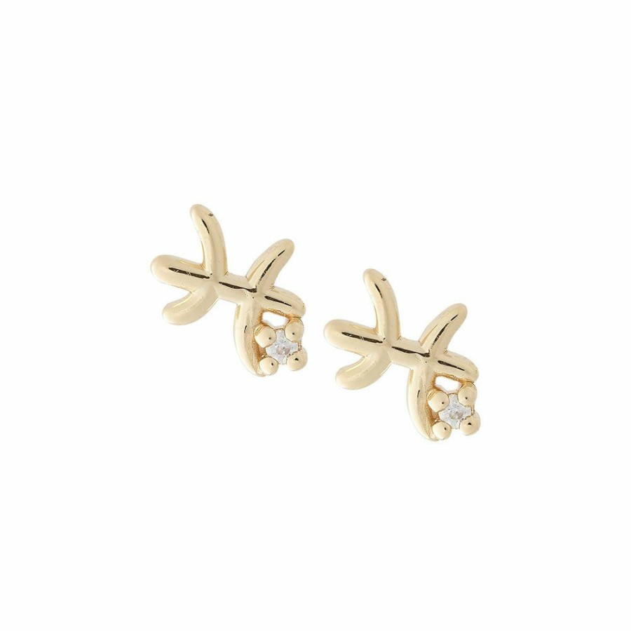 Necklaces YCL Jewels | Pisces Symbol Studs