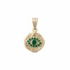 Necklaces YCL Jewels | Emerald Evil Eye Pendant