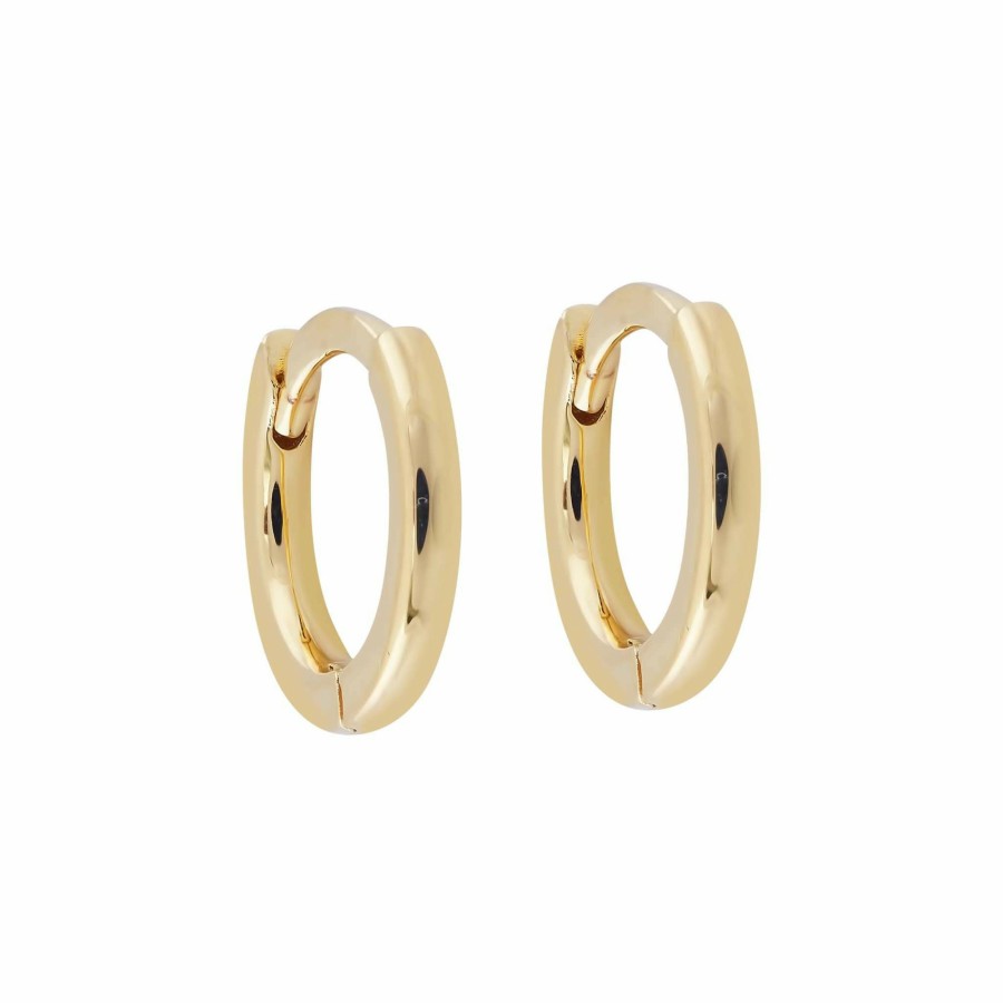 Shop YCL Jewels Huggies | 10Mm Sleeper Hoops | 9K Solid Gold