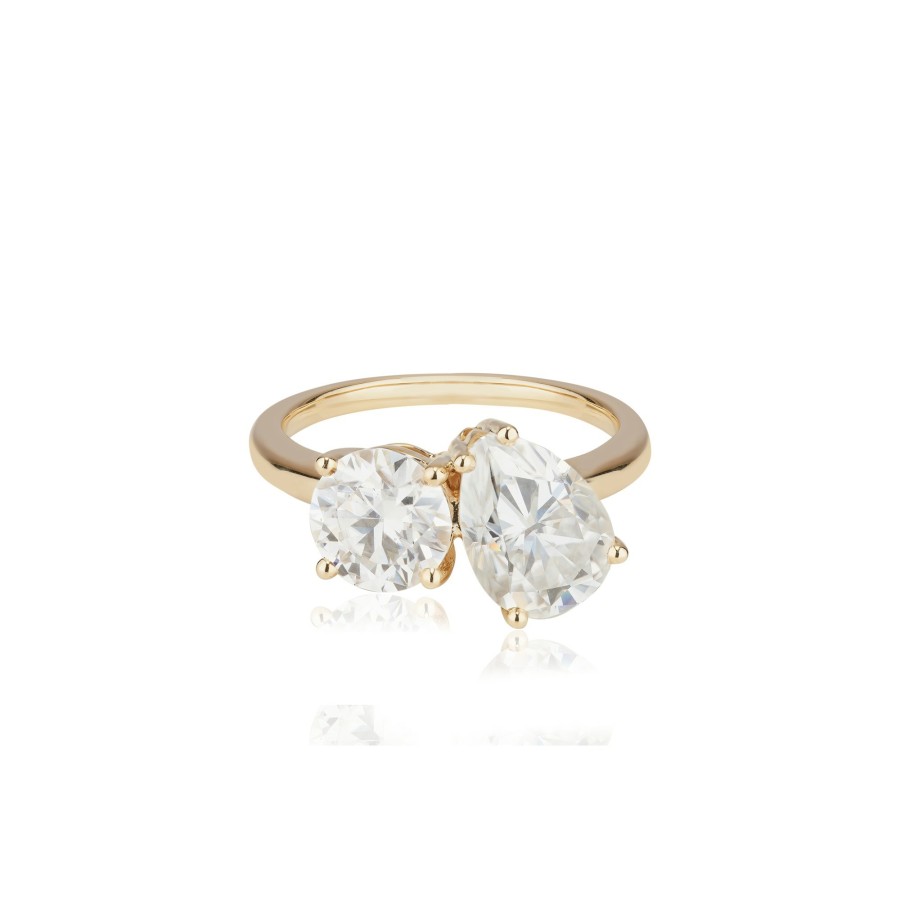 Shop YCL Jewels Custom Rings | Toi Et Moi Moissanite Ring | 14K Solid Gold