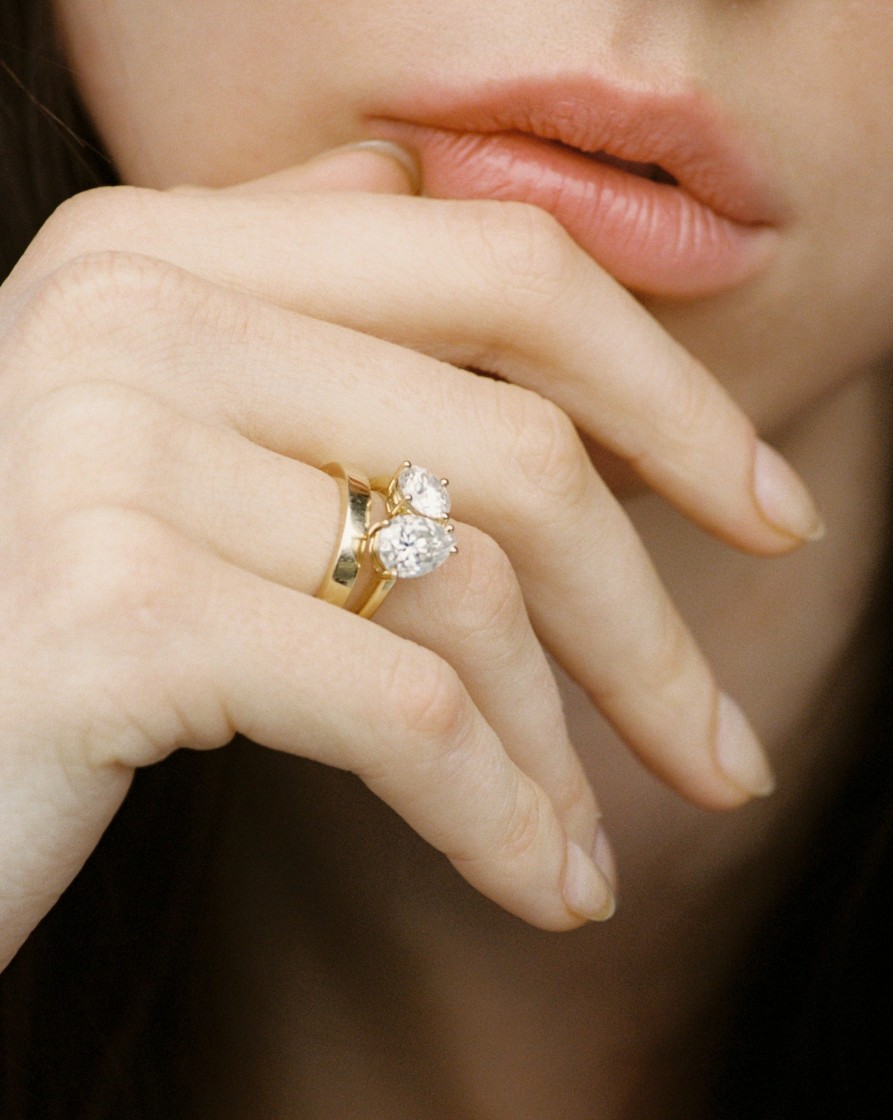 Shop YCL Jewels Custom Rings | Toi Et Moi Moissanite Ring | 14K Solid Gold