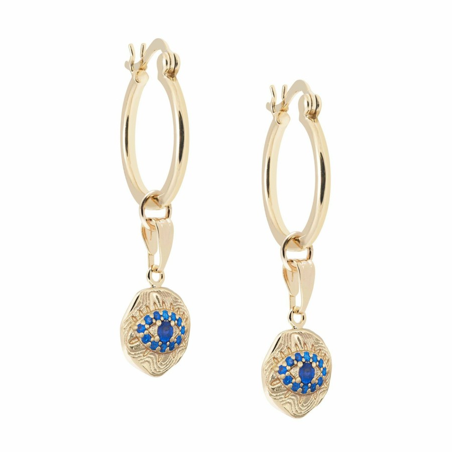 Necklaces YCL Jewels | Evil Eye Pendant Hoops