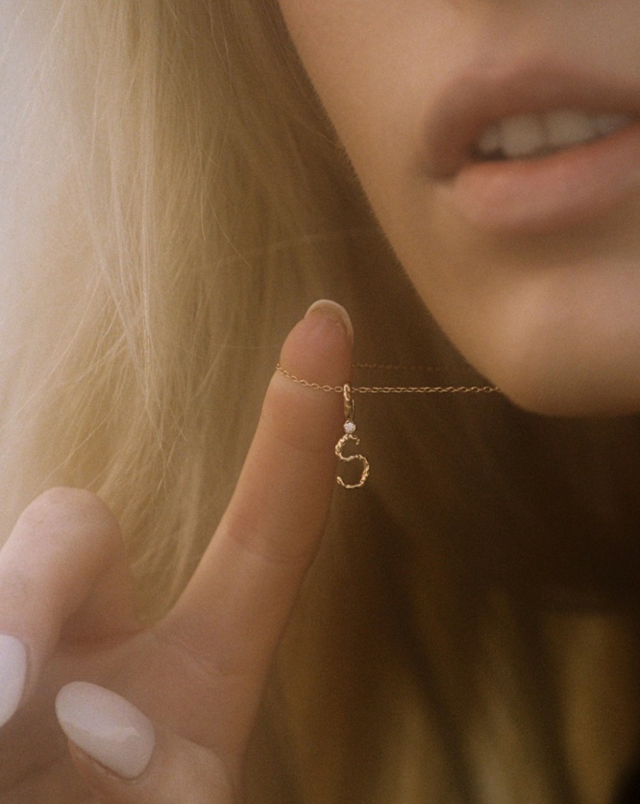 Necklaces YCL Jewels | Textural Letter Necklace