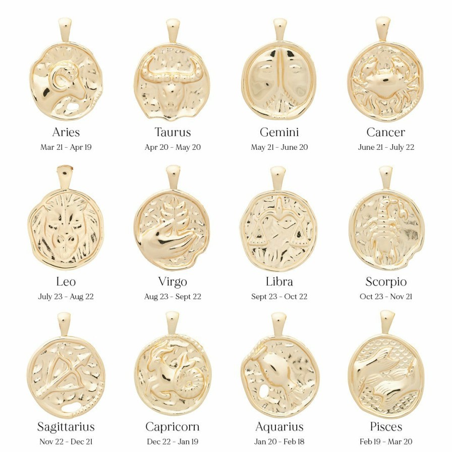 Shop YCL Jewels Star Sign & Birthstone Pendants | Large Zodiac Ii Pendant