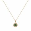 Necklaces YCL Jewels | Emerald Evil Eye Necklace