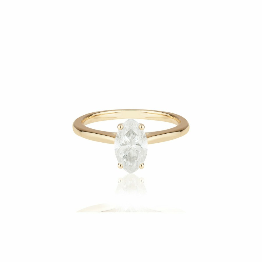 Shop YCL Jewels Engagement Rings | Marquise Moissanite Ring | 14K Solid Gold