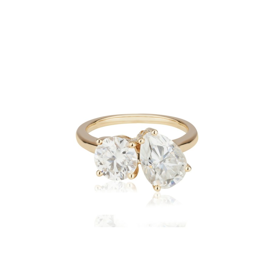 Shop YCL Jewels Engagement Rings | Toi Et Moi Moissanite Ring | 14K Solid Gold