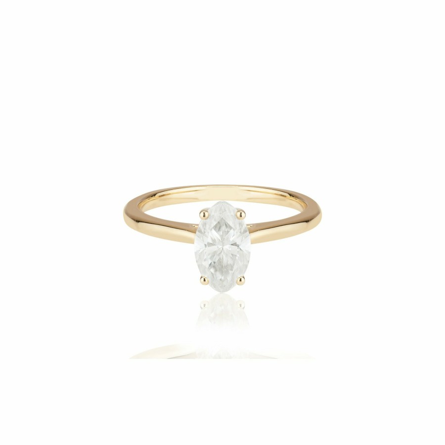 Shop YCL Jewels Custom Rings | Marquise Moissanite Ring | 14K Solid Gold